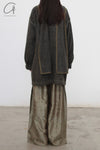 Mutedance 24 Autumn and Winter Scarf Buttoned Jacket Series MD-MD24FW08-olive green MD24FW07